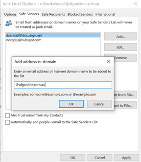 Figure 2 Adding Domain